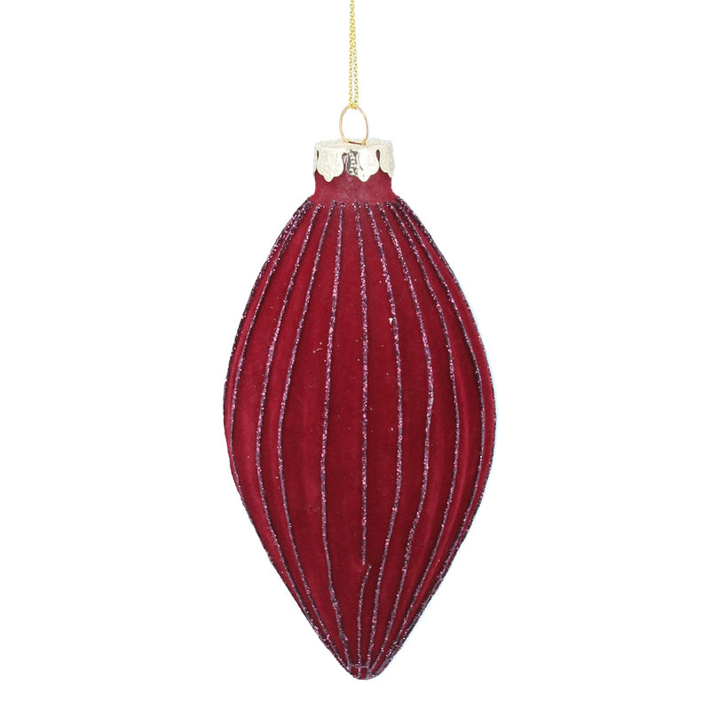 Burgundy Flock and Glitter Olvice