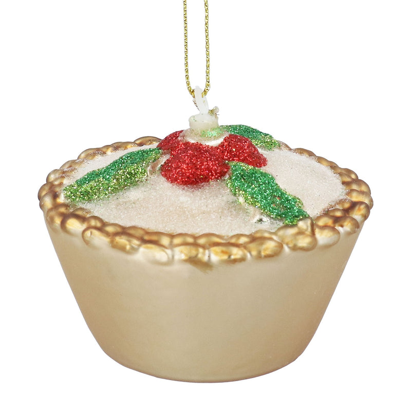 Glass Mince Pie Decoration