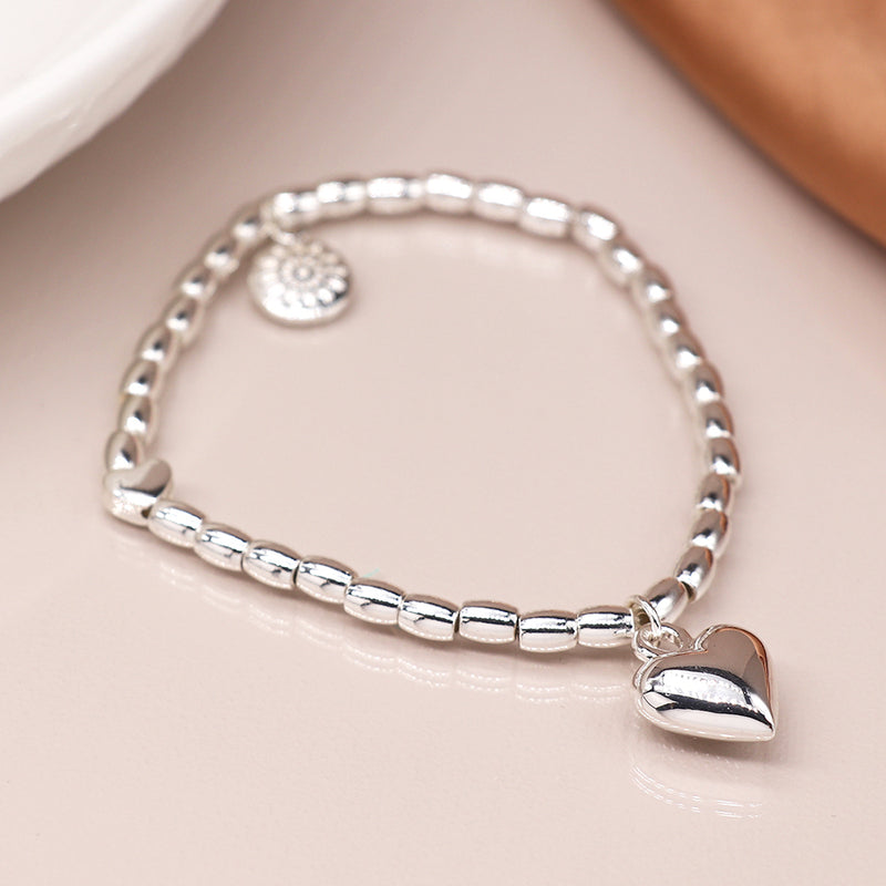 Puff Heart Bracelet with Puff Heart Charm