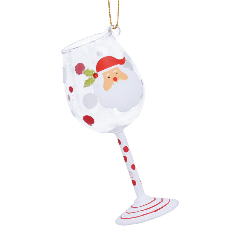 Santa Wine Glass Decoration