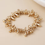 Golden organic droplets bracelet