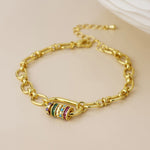 CHROMA LINK BRACELET-FAUX GOLD PLATED