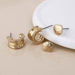 SOLSTICE CLASSIC TWO PACK EARRING SET-WORN GOLD
