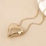 ELARA HEART NECKLACE-IMITATION GOLD PLATE