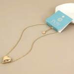 ELARA HEART NECKLACE-IMITATION GOLD PLATE