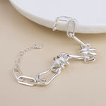 ODYSSEY LINK BRACELET-SILVER PLATE