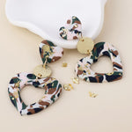 MUSE STATEMENT HEART EARRINGS - MULTI/GOLD