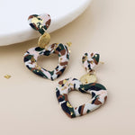 MUSE STATEMENT HEART EARRINGS - MULTI/GOLD