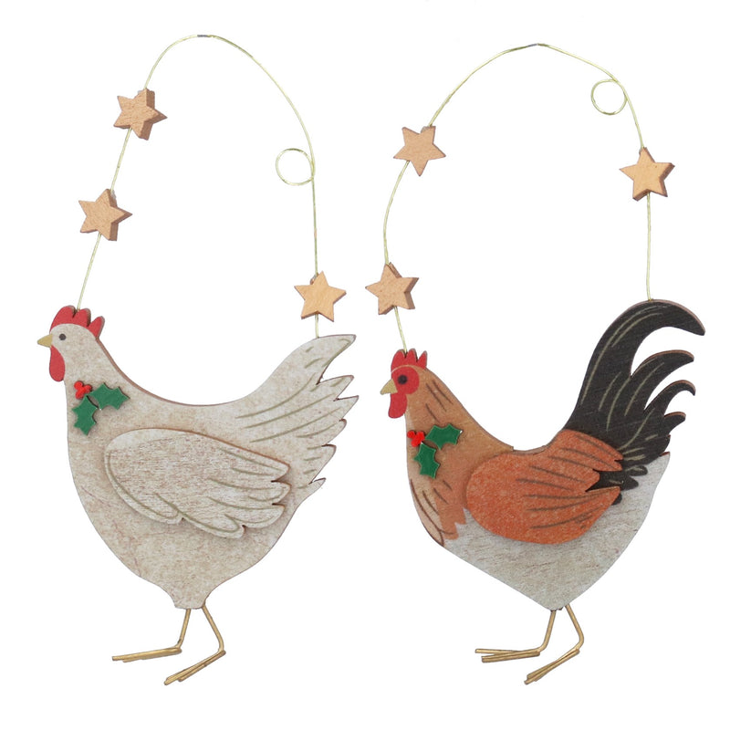 Wooden Hen Decoration