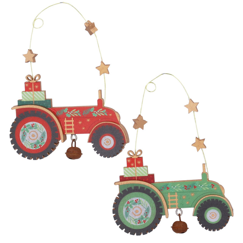 Wood Tractor Decoration