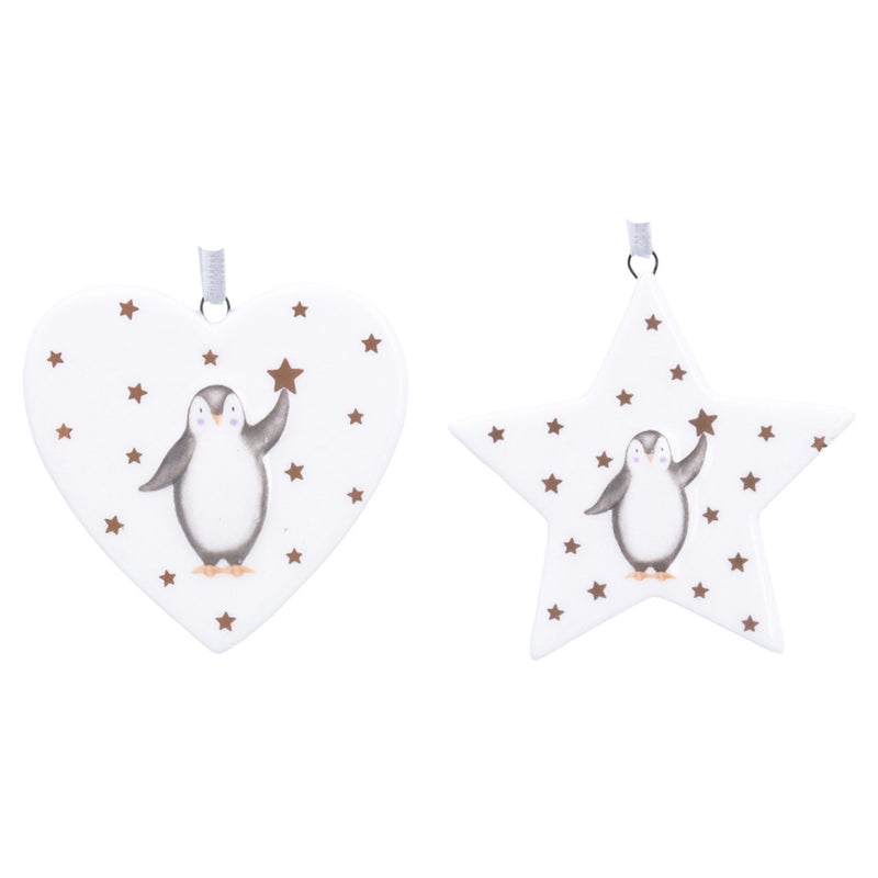 Baby's 1st Penguin Christmas Ceramic Decoration