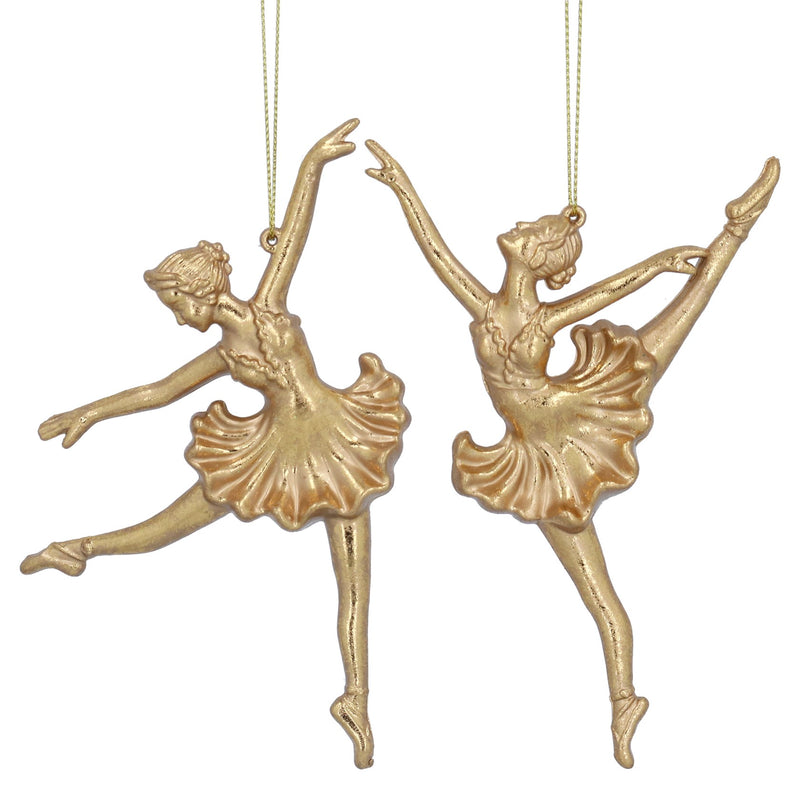 Gold Resin Ballerina Decoration