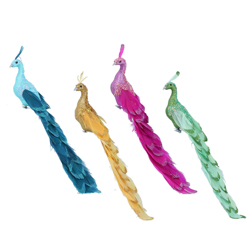 Glitte Feather Peacock Clip