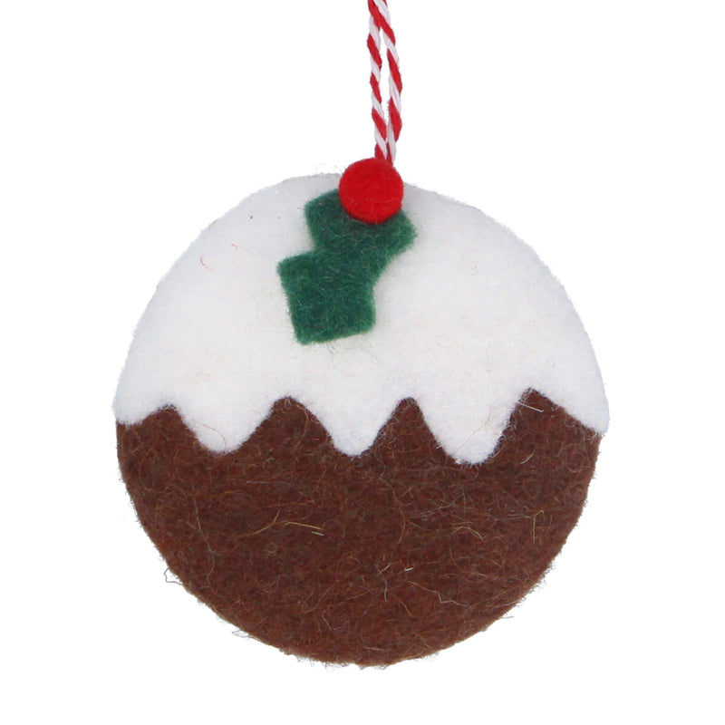 Christmas Pudding Disc Decoration