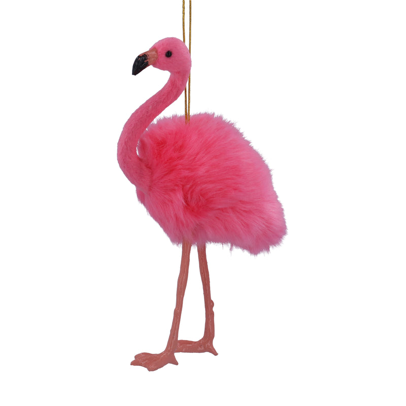Pink Faux Fur Flamingo Decoration