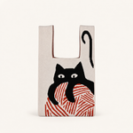 Cat Knitted Reusable Market Bag-Tote Bag-Giftable