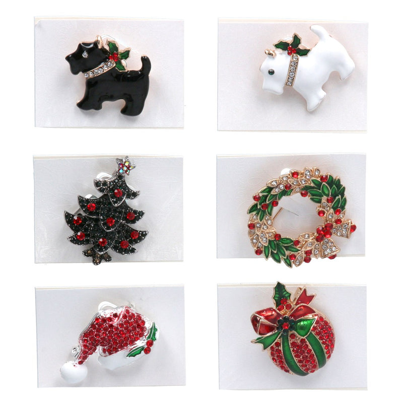 Enamel Christmas Brooch
