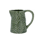 Green Ceramic Fern Bowls and Jugs
