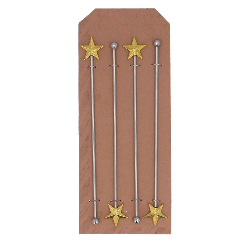 Gold Metal Star Cocktail Stirrer