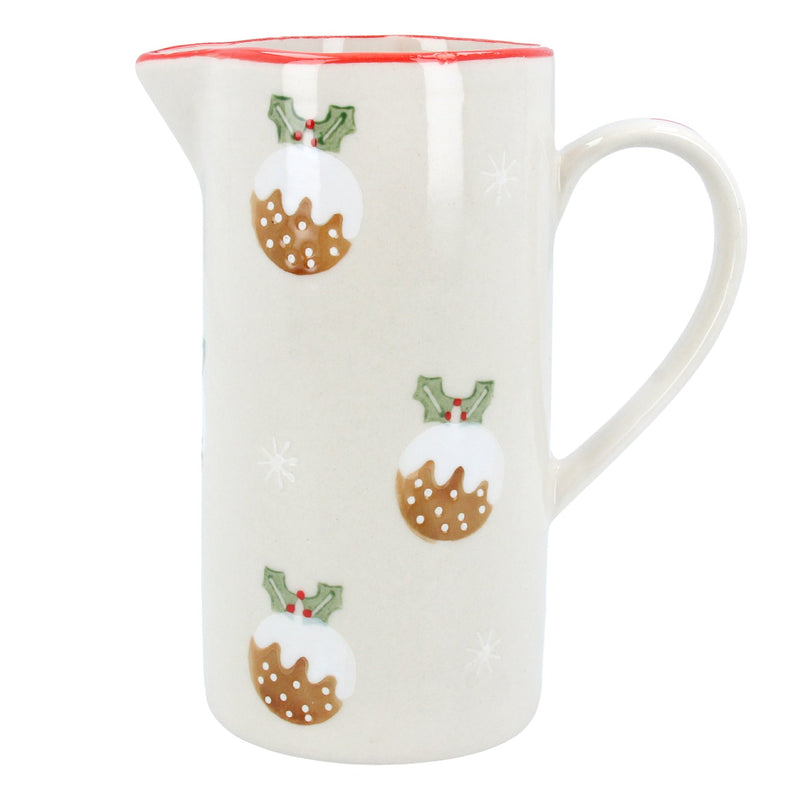 Christmas Puddings Stoneware Jug