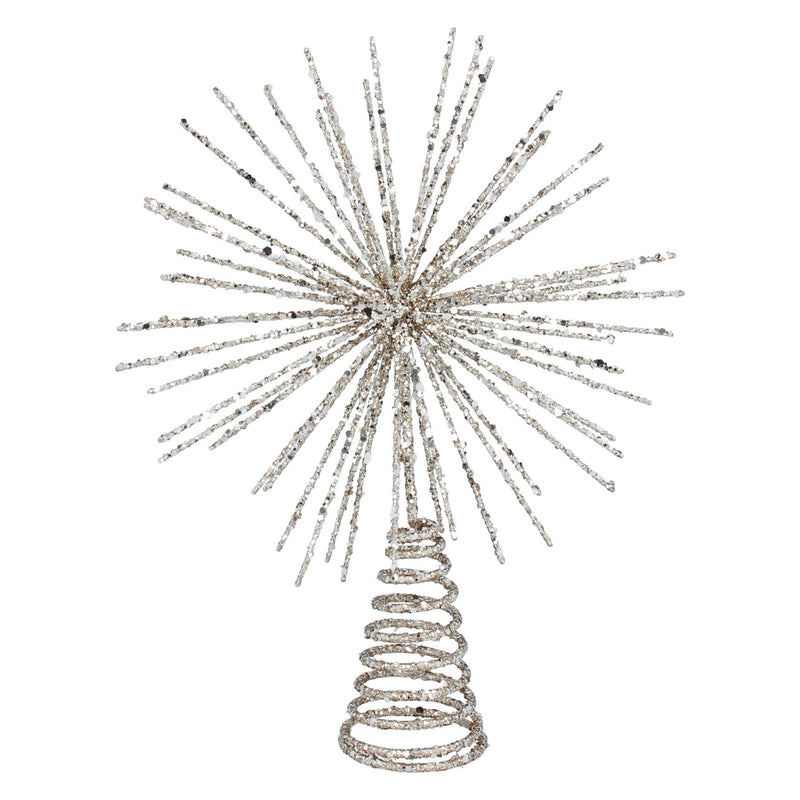 Gold Spikey Wire Starburst Tree Topper