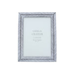 Dark Grey & White Woven Resin Picture Frame