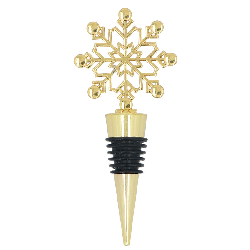 Gold Snowflake Bottle Stopper