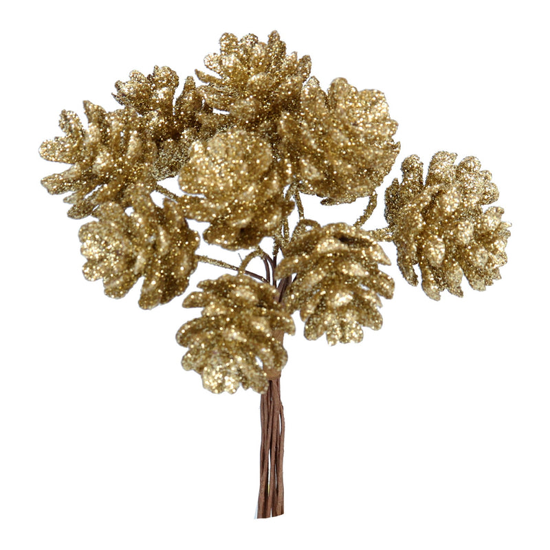 Mini Cone Bunch Pick Gold Glitter