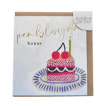 Penblwydd Hapus Greeting Card