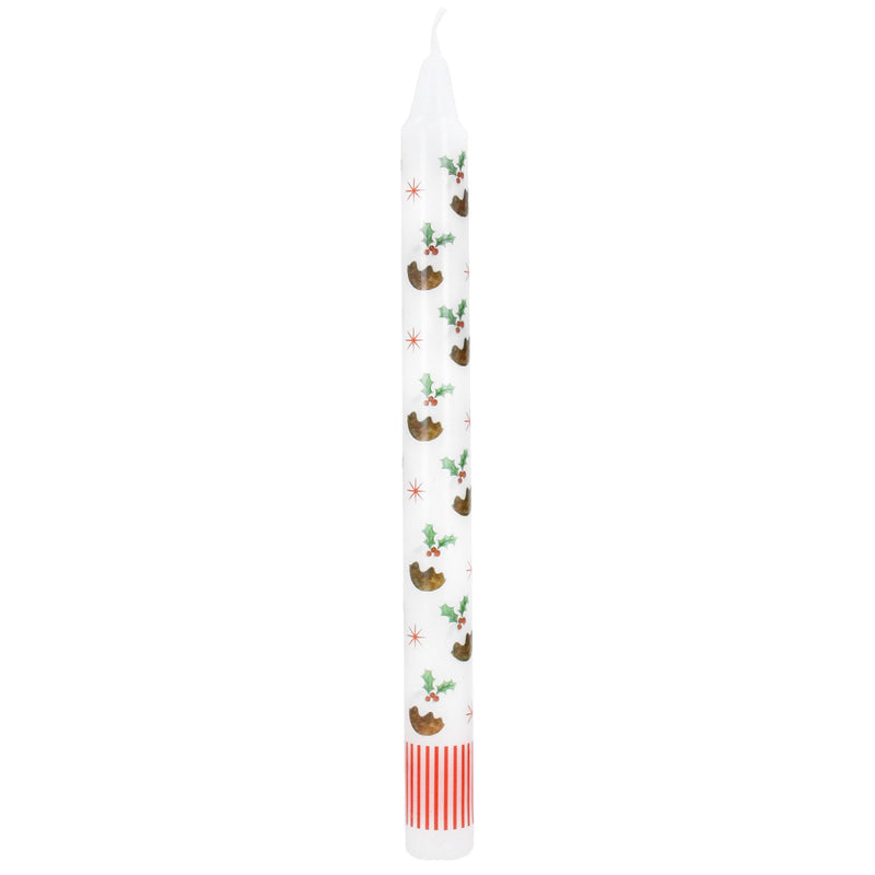 Christmas Puddings Crown Dinner Candle