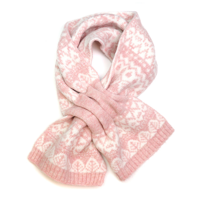 Fairisle Soft Wool Pull Through Scarf and Hat