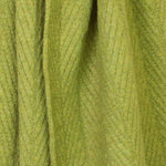 CHARLOTTE CHARTREUSE GREEN HERRINGBONE KNIT RECYCLED BLEND SCARF