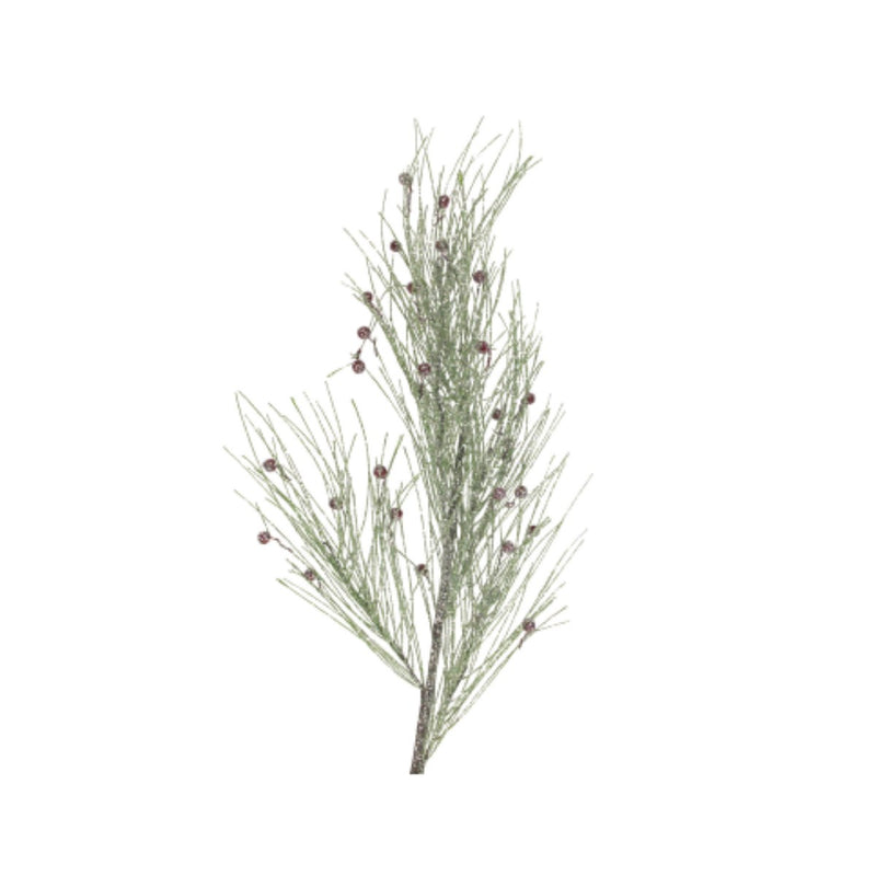 Frosted Fine Fir Sray with Red Berries