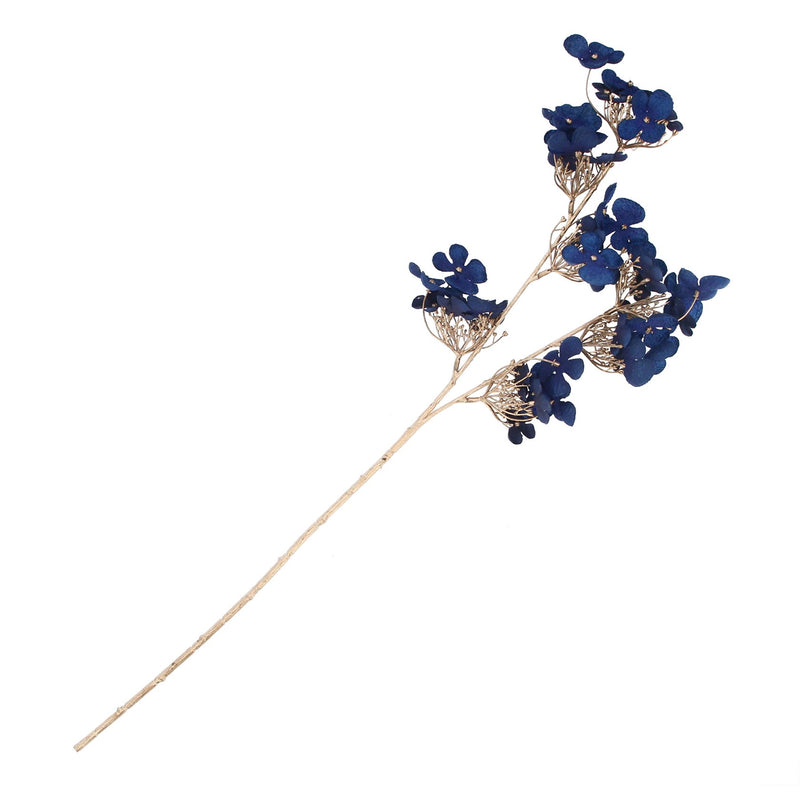 Blue Fabric Hydrangea Stem