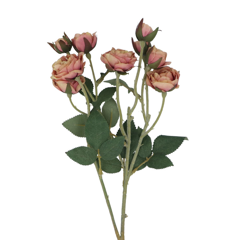 Antique Pink Rosebud Spray