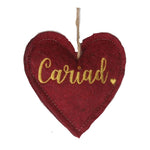 Addurniadau Ffelt Nadolig Cymru