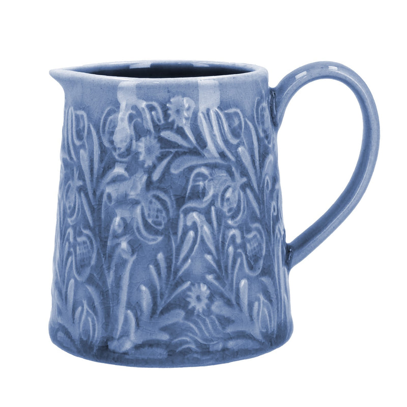 Stoneware Mini Jug 7cm - Blue Country Flowers