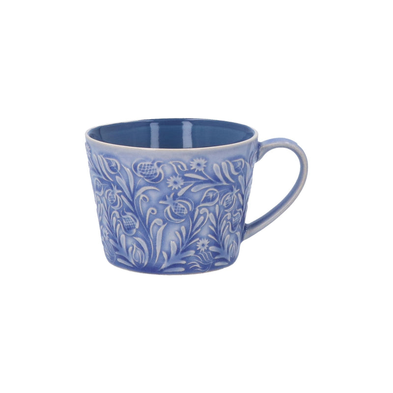 Country Flowers Blue Mug