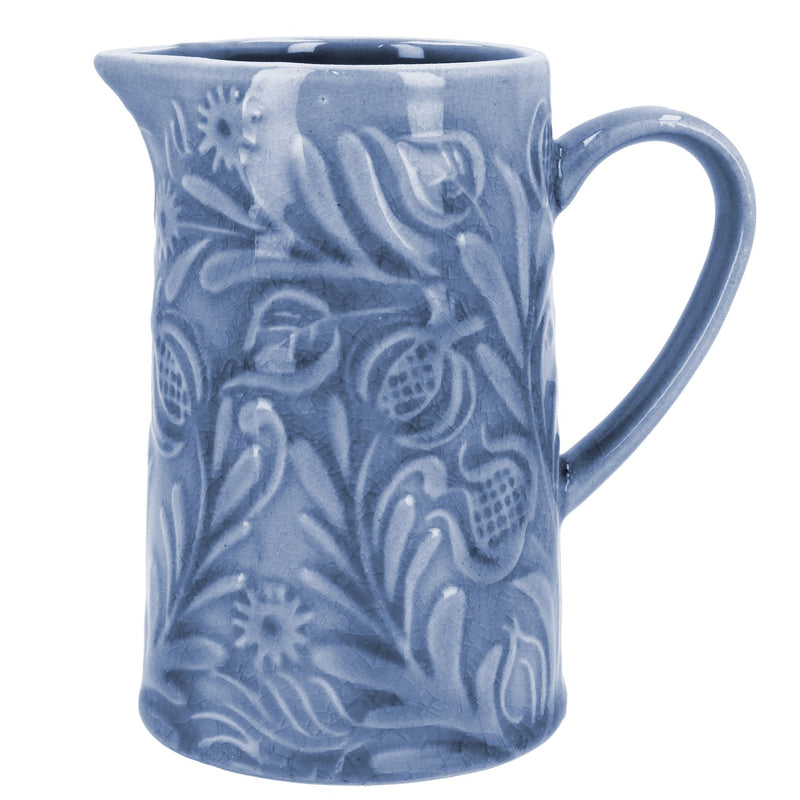 Stoneware Jug 11cm - Blue Country Flowers