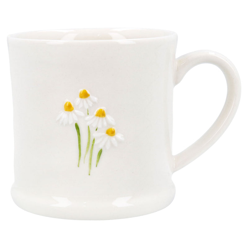 Stoneware Mini Mug 7cm - White Daisies