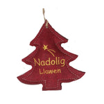 Addurniadau Ffelt Nadolig Cymru