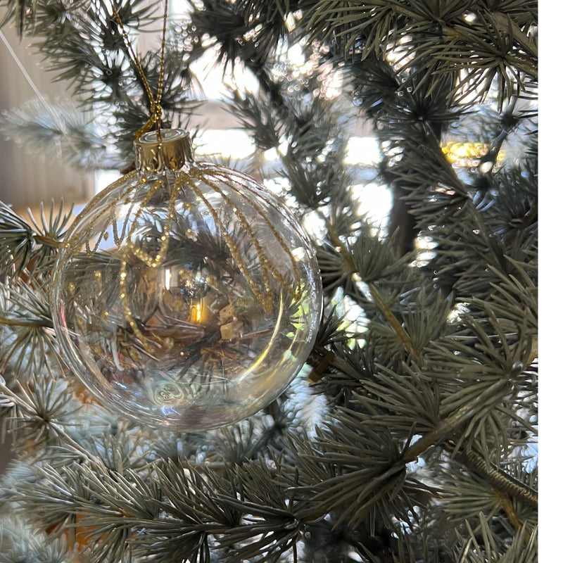Clear bauble with gold detailing