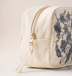 Elizabeth Scarlett Grapevine Cream Cotton Pouches