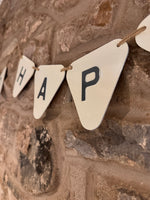 Enamel Penblwydd Hapus Bunting