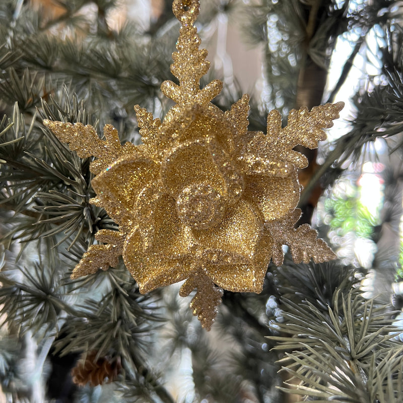 Gold Flower Star Decoration