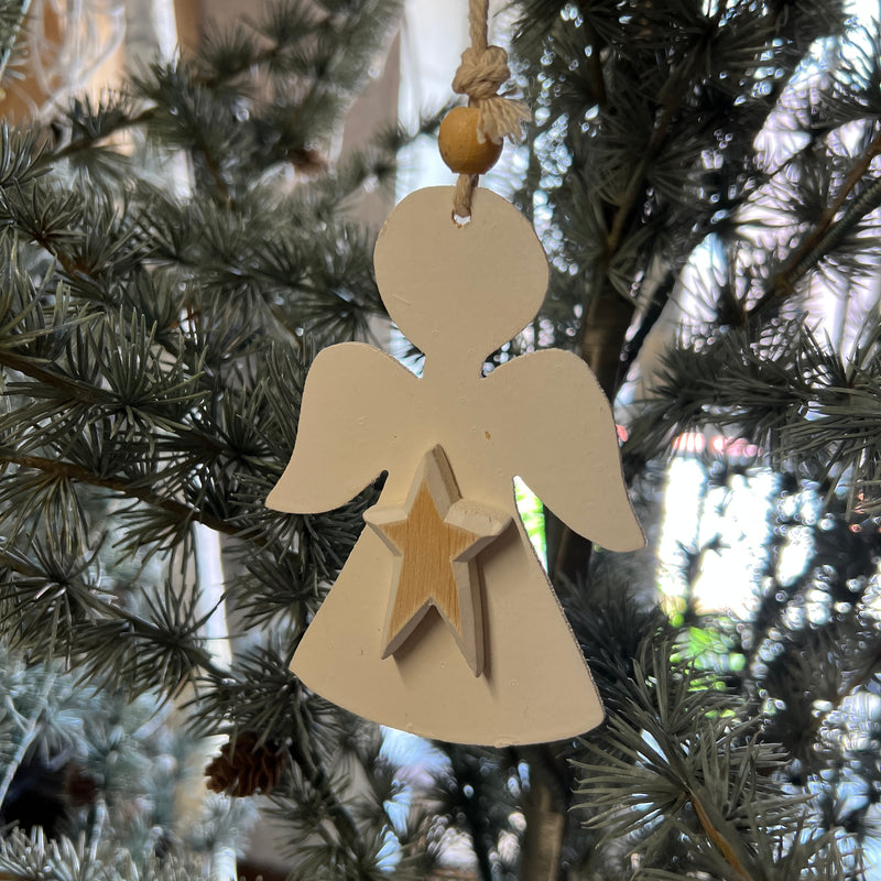 wooden angel Tree Decoration