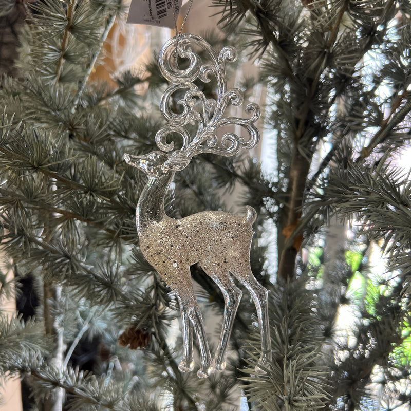 Silver Reindeer Tree Decoration
