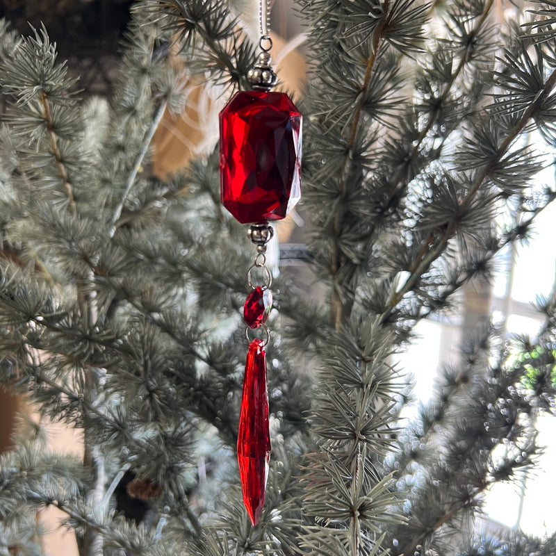 Red Jewel Drop Tree Decoration