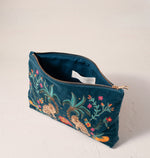 Elizabeth Scarlett Rich Blue Tropical Jaguar Pouches