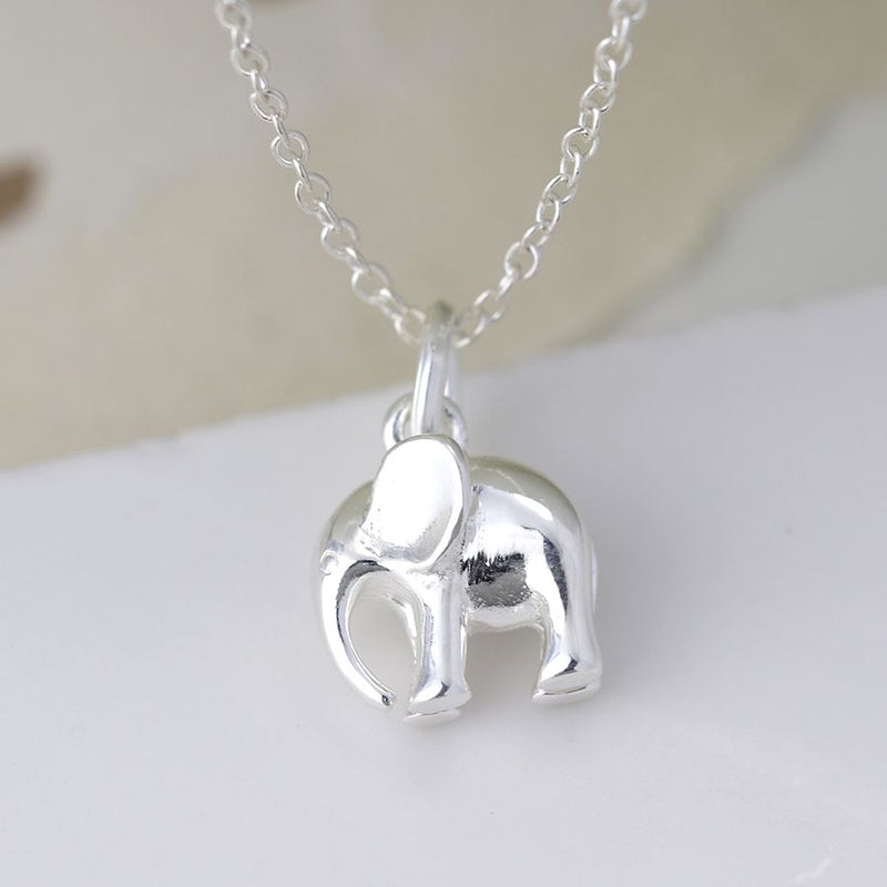 Sterling silver elephant necklace